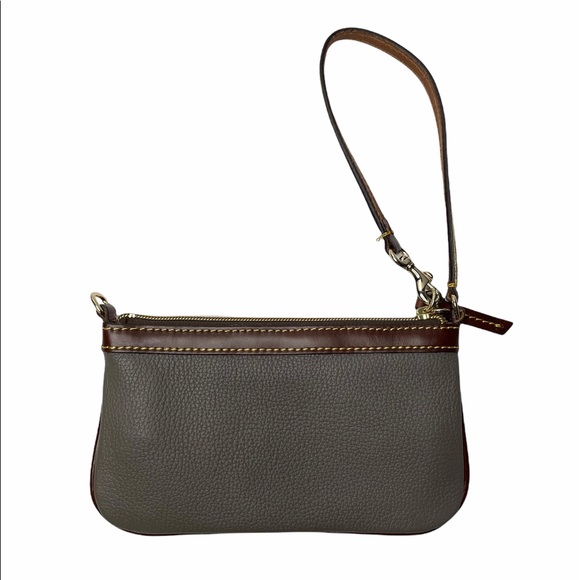 Dooney & Bourke | Belvedere Large Slim Leather Wristlet In Taupe - Picture 10 of 10